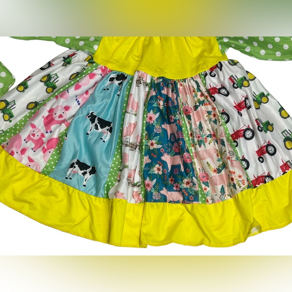 NEW Boutique Girl’s Farm Animals Summer Dress size 12/18 Months - Picture 8 of 10